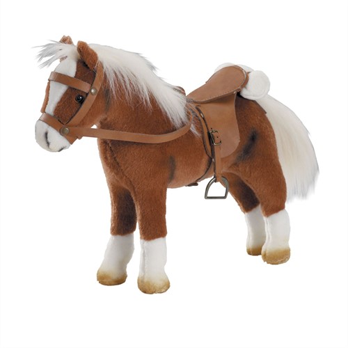 Götz Boutique, paard met zadel en teugel, ""Springturniersieger"", bruin, 27 cm