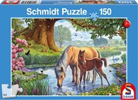 Schmidt puzzle Chevaux au ruisseau - 150 pièces - puzzle animalier