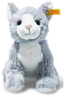 Steiff peluche Cassie chat bleu clair - 26 cm jouet doux câlin