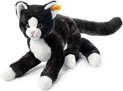 Steiff peluche chat Mimmi noir-blanc - chat pantin câlin 30 cm