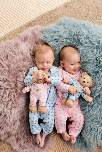 Steiff ours en peluche Teddy and Me garçon bébé avec pyjama bleu 25 cm-2