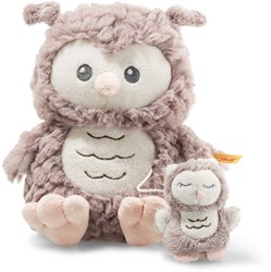 Steiff peluche boîte à musique chouette Ollie - doudou doux 21 cm cadeau bébé