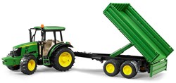 Bruder John Deere 5115M tracteur avec remorque jouet 1:16