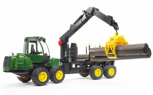Bruder John Deere 1210E Tracteur forestier avec rondins et grappin - 2133
