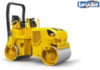 Bruder véhicule de chantier CAT rouleau tandem 1:16 jouet jaune