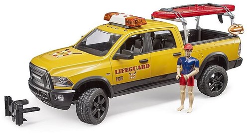Bruder RAM 2500 Power Wagon voiture de plage sauveteur set lifeguard