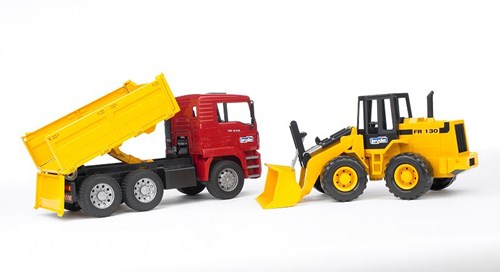 Bruder MAN TGA camion benne véhicule de chantier avec pelle 02752 jouet