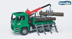 Bruder MAN camion transporteur de bois avec grue et rondins jouet
