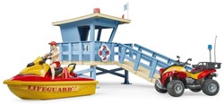 Bruder set de brigade de sauvetage avec jetski et quad