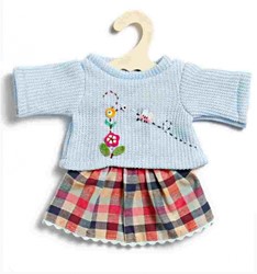 Vêtements de poupée Heless jupe avec pull-over 28-35cm