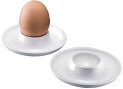 Westmark coquetier blanc plastique lot de 3 - empilable et solide