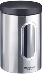 Westmark boîte de conservation inox - pot de cuisine avec fenêtre 2300ml