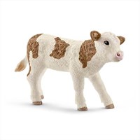 Schleich ferme veau Simmental figurine de jeu plastique blanc