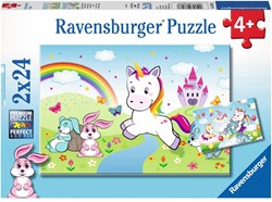Ravensburger puzzle licorne fantaisie 2x24 pièces puzzle enfant