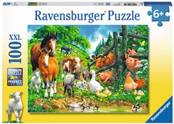 Ravensburger puzzle animaux XXL - Rassemblement d’animaux 100 pièces
