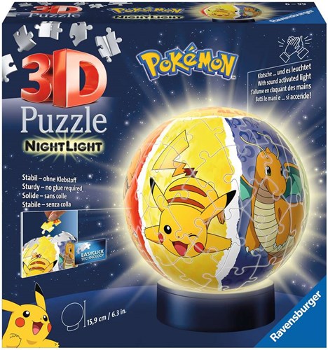 Ravensburger Pokémon puzzle 3D veilleuse - 72 pièces - lampe LED
