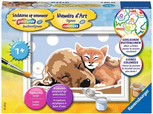 Ravensburger kit de peinture par numéros Amis câlins peinture acrylique
