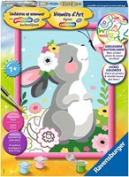 Ravensburger peinture par numéros Série classique D lapin avec papillon - kit de peinture
