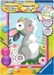 Ravensburger peinture par numéros Série classique D lapin avec papillon - kit de peinture