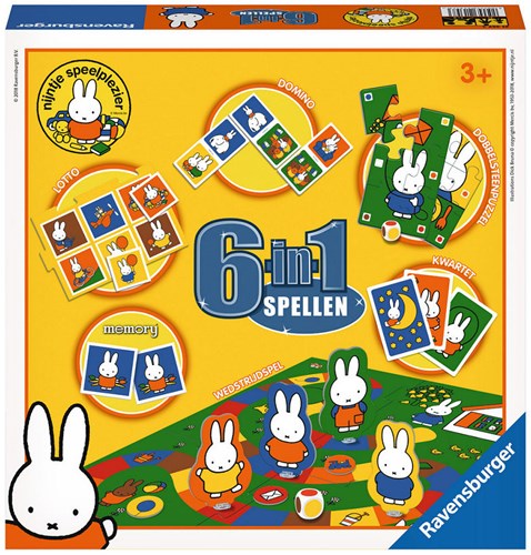 Ravensburger boîte de jeux Miffy 6 en 1 - classiques pour enfants