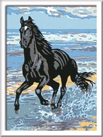 Ravensburger peinture par numéros cheval dans les vagues - kit créatif-2