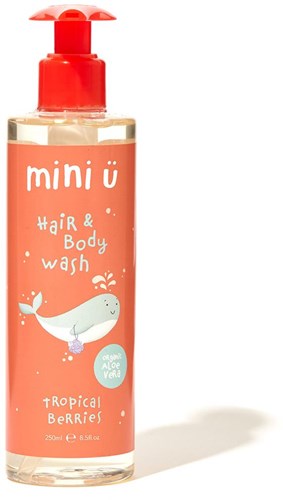Mini U gel lavant cheveux et corps pour enfants - vegan et naturel - 250 ml