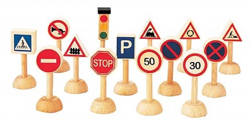 PlanToys Set Of Traffic Signs & Lights
