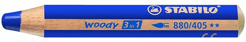 Stabilo woody 3 in 1 crayon de couleur bleu - multitalent pour la créativité
