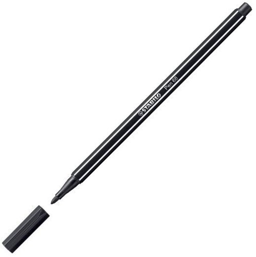 STABILO feutre noir - Pen 68 marqueur premium pour dessin et coloriage