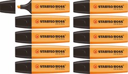 STABILO Boss Original surligneur orange 10 pièces - rechargeable et durable