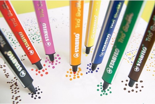 Stabilo feutre ergonomique - Trio Scribbi set 8 couleurs indestructible-2