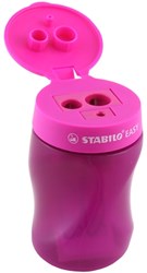Stabilo taille-crayon - taille-crayon ergonomique 3 en 1 droitier rose
