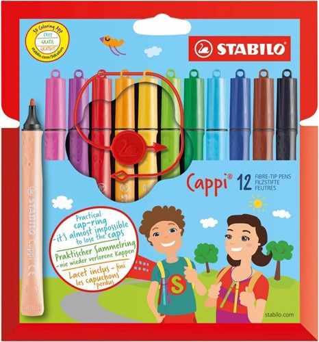 STABILO Cappi stylo-feutre Multicolore 12, 1