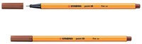 Stabilo feutre fin point 88 craie rouge 0,4 mm - écriture et dessin