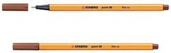 Stabilo feutre fin point 88 craie rouge 0,4 mm - écriture et dessin