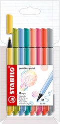 Stabilo feutre étui couleurs pastel 8 pièces - set d'écriture pointMax