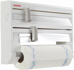 Leifheit dérouleur Parat - porte-rouleau cuisine blanc aluminium