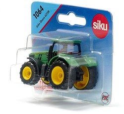 Siku tracteur John Deere 6215R modèle jouet 1:87 avec pneus en caoutchouc