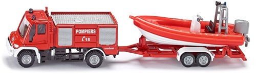 Siku Unimog Fire engine with boat véhicule pour enfants