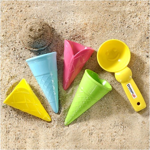 Spielstabil jouet de sable cornet de glace pastel – moule à sable pour enfants-3