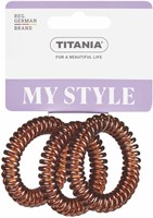 Titania élastique à cheveux anti-nœuds brun 5cm 3 pièces accessoire