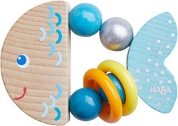 Haba hochet en bois Poisson-cliquetis bleu jouet bébé
