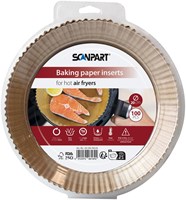 ScanPart Papier cuisson airfryer rond 20cm 100 pièces antiadhésif