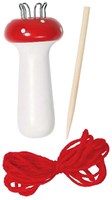 Goki set champignon tricot en bois - jouet créatif pour enfants