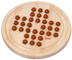 Goki jeu de solitaire en bois - jeu de réflexion classique pour enfants et adultes