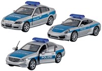Goki voiture de police en métal jouet avec moteur à rétrofriction 1:34-39