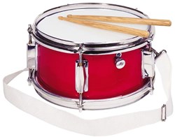 Goki tambour en métal rouge - instrument de musique jouet pour enfants