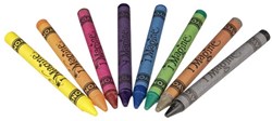Goki craies à la cire pour textile - 8 pièces crayons créatifs