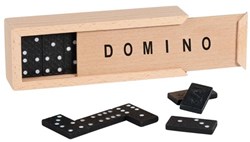 Goki jeu de dominos boîte en bois 28 pièces jouet classique