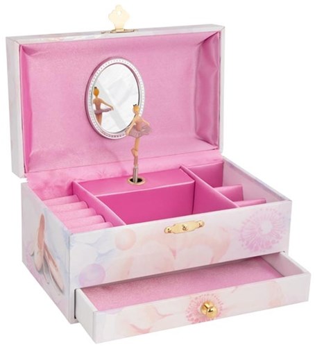 Goki boîte à musique - boîte à bijoux ballerine rose classique